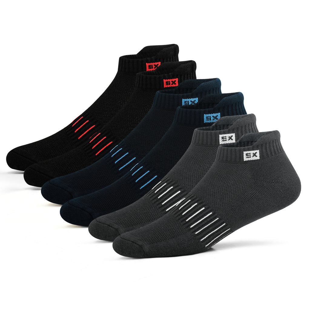 Supersox Real Bamboo Ankle Socks for Men. Premium | Soft | Running | S